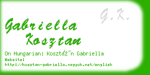 gabriella kosztan business card